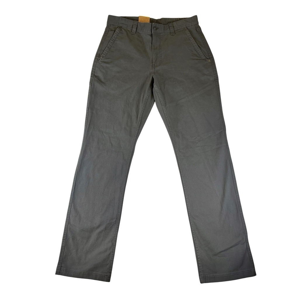 Eddie Bauer Canvas Utility Pants 32x34 Gray Relaxed Fit Work Outdoor Mens